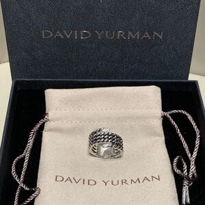 David Yurman Sterling Silver Twisted Cable Wrap Ring